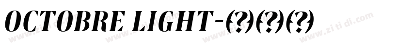 Octobre Light字体转换